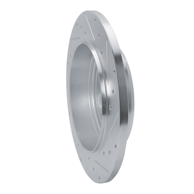 Dodge Durango Brake Rotor (1) - Rear Left - R1 Concepts - Drilled & Slotted - Silver - `11-`22